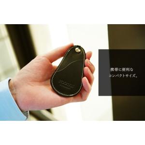 スライド靴べら 携帯用 本革 キーホルダー 栃...の詳細画像1