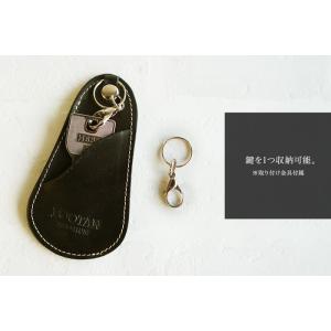 スライド靴べら 携帯用 本革 キーホルダー 栃...の詳細画像5