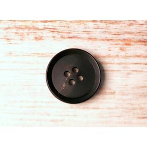 本水牛ボタン 20mm 黒 縁が細いオリジナル型 スーツに最適 シックなマット仕上げ 1056｜natural-buttons