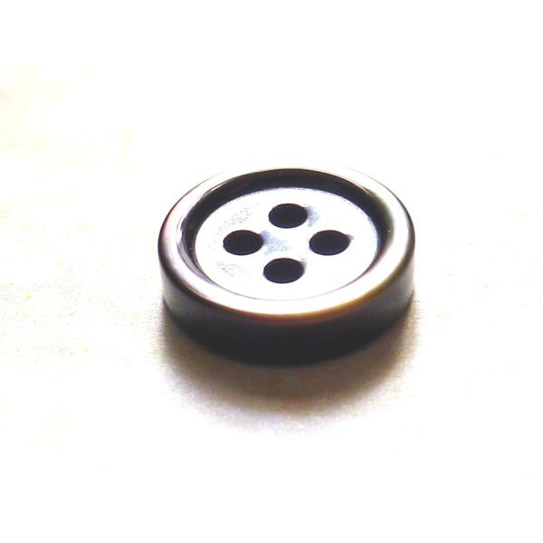 貝ボタン 黒蝶貝 3mmの厚みの定番型 ボタンダウン シャツ用 9mm
