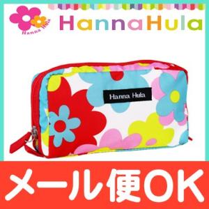 HannaHula ハンナフラ シングルファスナー ポーチ ポップフラワー