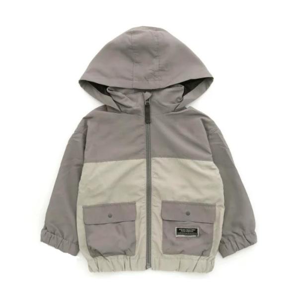 F.O.KIDS ウインドブレーカー グレー 80cm 撥水加工 エフオーキッズ 長袖 エフオーイン...