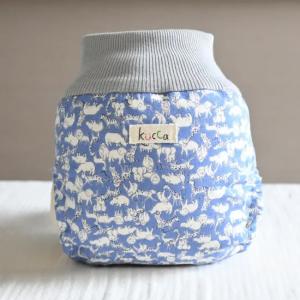 kucca クッカ 布おむつカバー デニムブルー Mサイズ 8〜11kg テープ