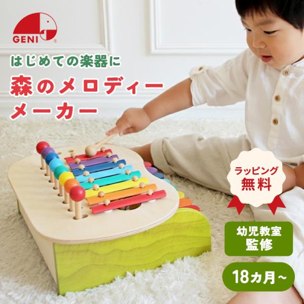 エドインター 森のメロディーメーカー 1.5歳〜 楽器 音楽 リズムあそび 鍵盤 シロフォン 木のお...