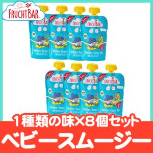 FRUCHTBAR フルッフバー 8個セット ブルーベリー・バナナ・ライス オーガニックベビースムー...