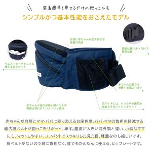 ポルバン ベーシック ヒップシート デニムブラ...の詳細画像2
