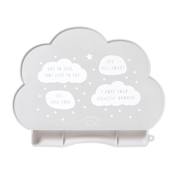 10mois ディモワ mamamanma マママンマ お食事シリコンマット グレー お食事 ふち付...