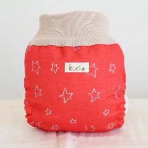 kucca クッカ パンツ型布おむつカバー Simple Kucca STAR 紅 Mサイズ 7〜10kg パンツ型 トイレトレーニング｜natural-living