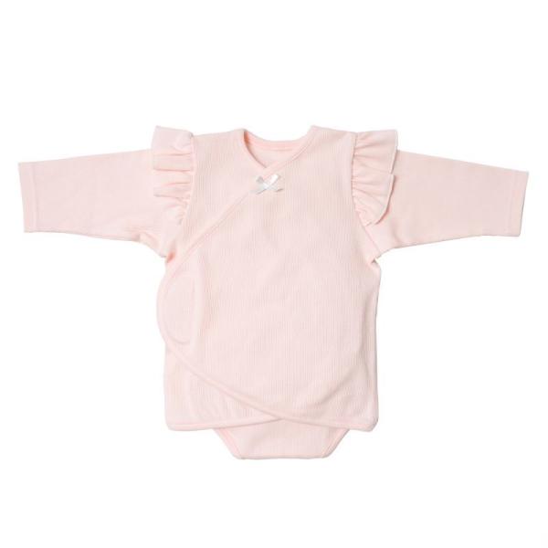 10mois ディモワ PATTO SATTO OMEKASHI 長袖フリル ピンク 50-60cm...