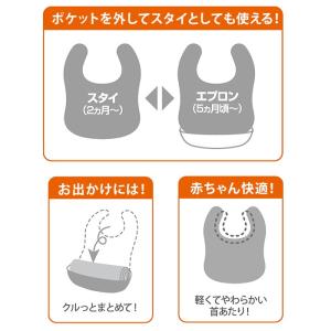コンビ ベビーレーベル 油が落ちるエプロン デ...の詳細画像5
