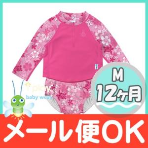 i play アイプレイ ラッシュガード ＆ スイムパンツ セット ピンクハワイアンタートル M 12ヶ月 UVケア 子供用 ベビー 水着 女の子 紫外線対策