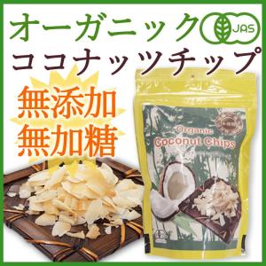 オーガニックココナッツチップス ロースト 100g＜有機JAS・無添加＞<br>／砂糖不使用・無漂白・ノンフライ