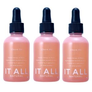 IT ALL NATURAL チャームオイル 50mL 3個セット ヘアオイル フェイスオイル 無添加 イットオールナチュラル｜natural-note