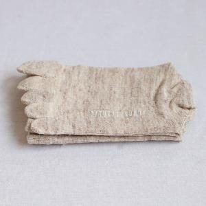リネン 5本指ソックス 23〜25cm 全4色...の詳細画像2