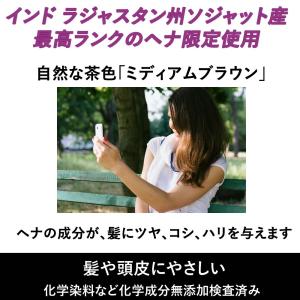 ラジャスタンヘナ ミディアムブラウン 自然な茶...の詳細画像4
