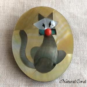 赤珊瑚 あかさんご ブローチ 玉 ピエロ 紫色 ナチュラルコーラル