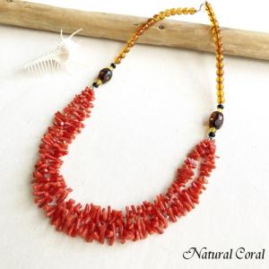 血赤珊瑚 ちあかさんご ネックレス ナチュラルコーラル 送料無料 A