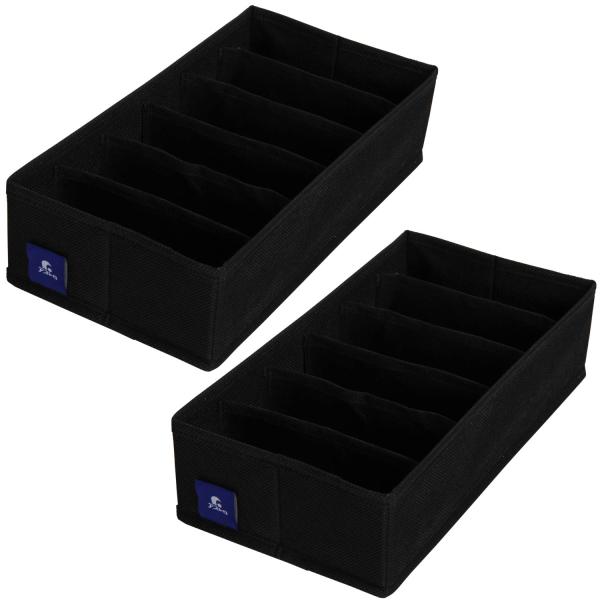 アストロ 収納ケース 下着・小物用 2個組 ブラック 不織布 引き出し 仕切り 折りたためる 821...