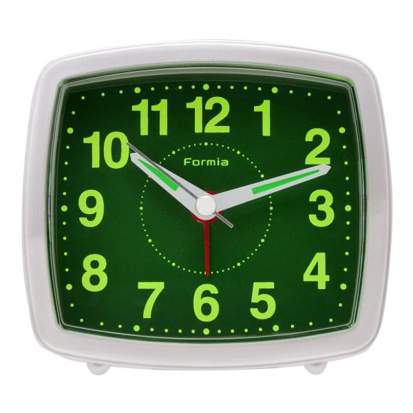 Formia(フォルミア) 置き時計 卓上 目覚まし 目覚まし時計 置き 蓄光 静音 連続秒針 電子...