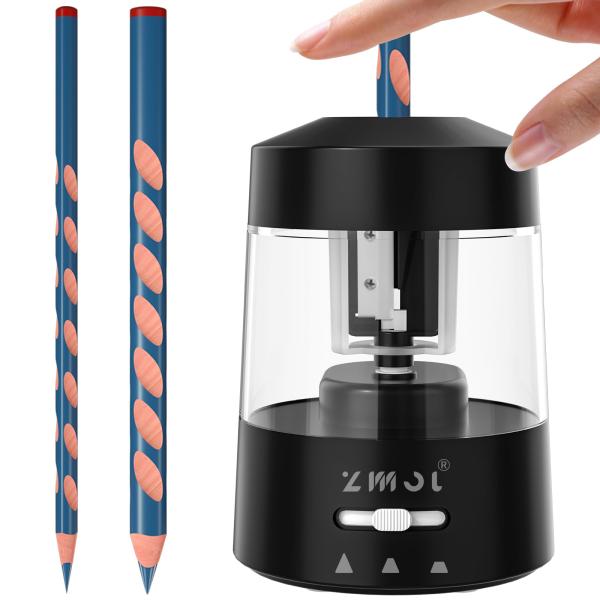 ZMOL 鉛筆削り 電動 自動 ミニ 充電式 自動停止機能 削りすぎ防止 コンパクトな鉛筆削り器 色...