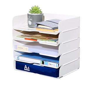Artispro 書類トレー 書類ケース レターケース 卓上収納 卓上ラック 書類棚 ホワイト ファイルトレー A4 書類ケース 横型7段 卓上収納
