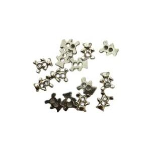 くまボタン 銀色 80個 約6ｍｍ×5ｍｍ クマ シルバー 小さめ ハンドメイド材料 デコ材料 ドー...