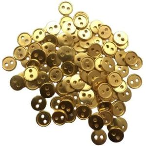 金色 丸ボタン約8ｍｍ 80個 極小 小さめ ハンドメイド材料 デコ材料 ドール用 人形用 ミニチュ...