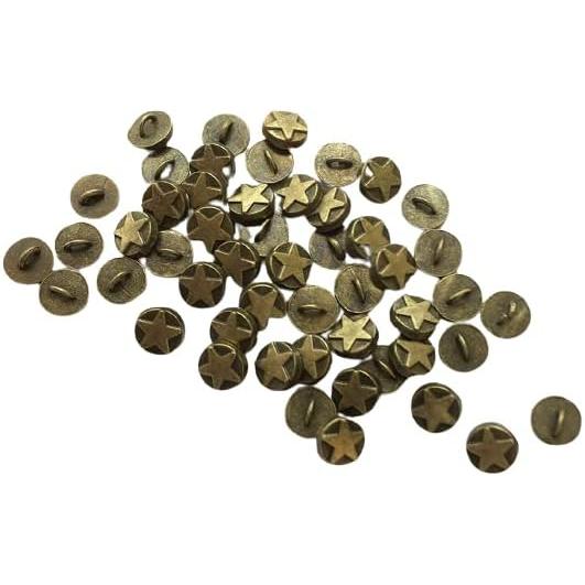 ミニチュア ボタン星ボタン 80個 小さめ ハンドメイド 材料 デコ ドール 人形　　