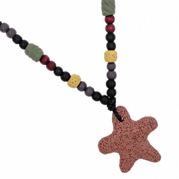 ネックレス ロング レディース 自然素材 エスニック 珊瑚 麻紐 長さ調整可能 NPN198 送料無...