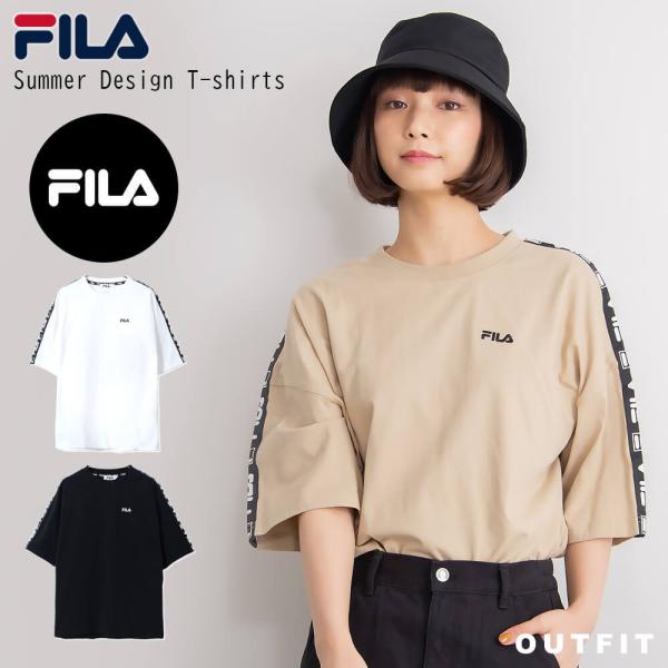 【WEB限定】FILA デザインロゴTシャツ メンズ レディース 綿100% 半袖 ロゴ 無地 別注...