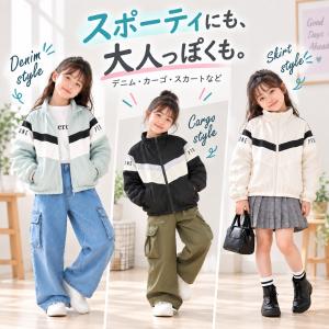 キッズ アウター 女の子 リバーシブル ウイン...の詳細画像1