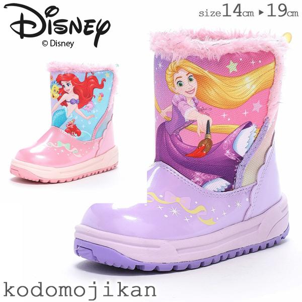 【100円クーポン有】スノーブーツ キッズ 防水 ベビー 女の子 ディズニー プリンセス ムーンスタ...