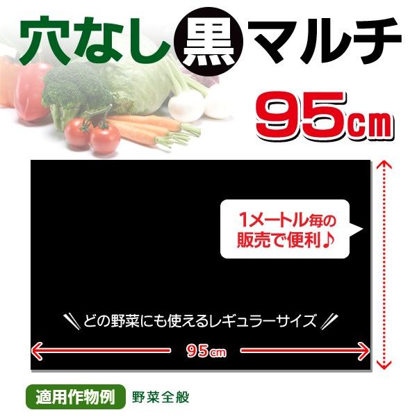 【マルチ】穴なし レギュラー黒マルチ 幅95cm 10m (10mまで郵便配送商品)