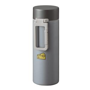 MOTTERU モッテル ねずみのANDY カラビナハンドルサーモボトル 250ml (チャコールブラック)の商品画像