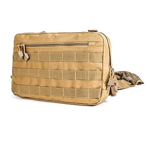 SINAIRSOFT チェストリグ バッグ 多機能 戦術バッグ molleシステム 軽量 大容量 登山 サイクリング 救急用 カーキ