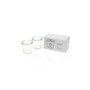 WECK(ウェック) GIFTBOX(MOLD 500mlx2/SILICONE CAP L Whitex2 SET) WE-S215｜nature-stores