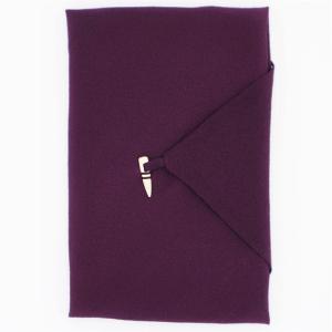 丸全 ふくさ 正絹 東雲 台付ふくさ (箱入) 日本製 紫 約34×34cm