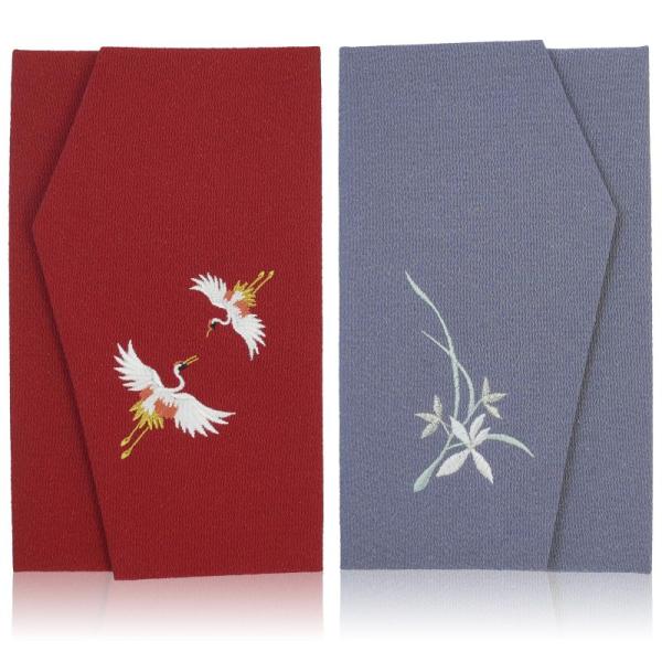 スタイルふくさ 袱紗セット 慶弔両用 高級ちりめん刺繍 当店オリジナル製造 FUKUSAノート付き ...