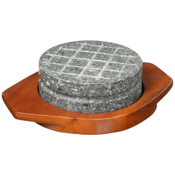 遠藤商事 業務用 石焼ペレット(木台付) YS-1614C 天然石(角閃石) 韓国製 QPL0401