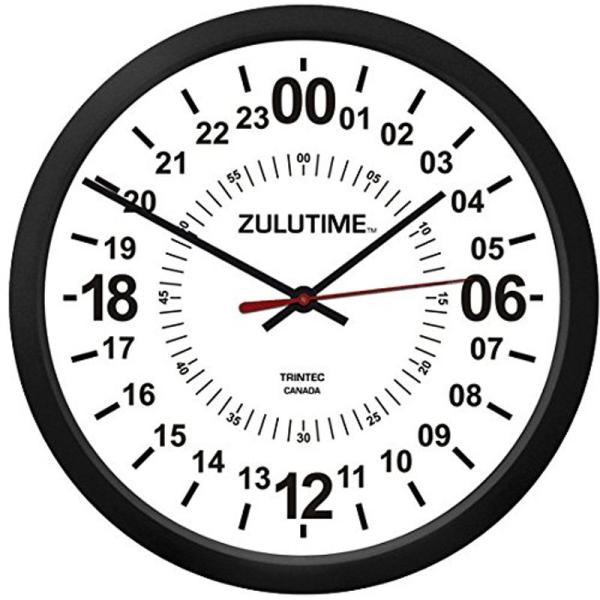 (トリンテック) TRINTEC ズール（Zulu Time） 壁掛時計（白） ２４時間 ? １０”...