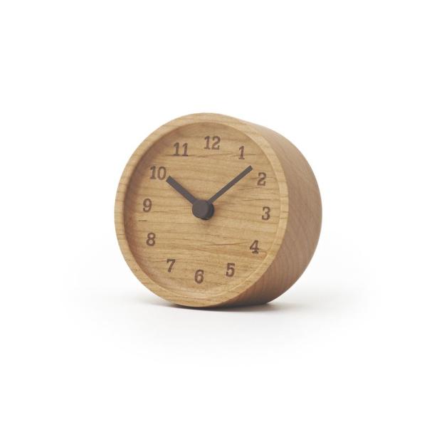 レムノス 置き時計 天然色木地 MUKU desk clock アルダー LC12-05 AD Le...
