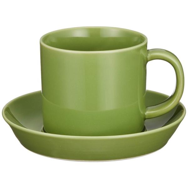波佐見焼 「 コモン 」 コーヒー カップ&amp;ソーサー グリーン 18286