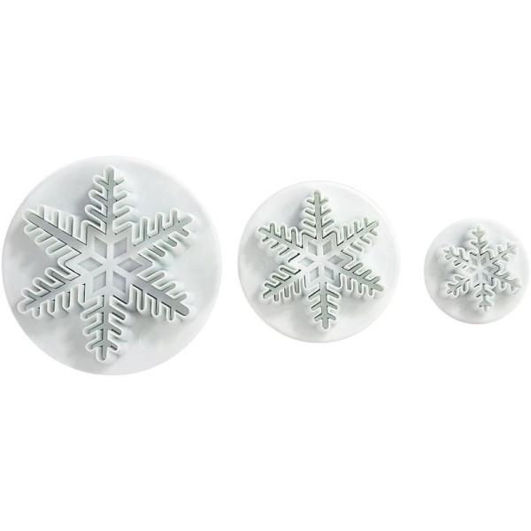 LIHAO クッキー 型 クリスマス 型抜き 抜き型 雪の結晶 3個セット ケーキモールド