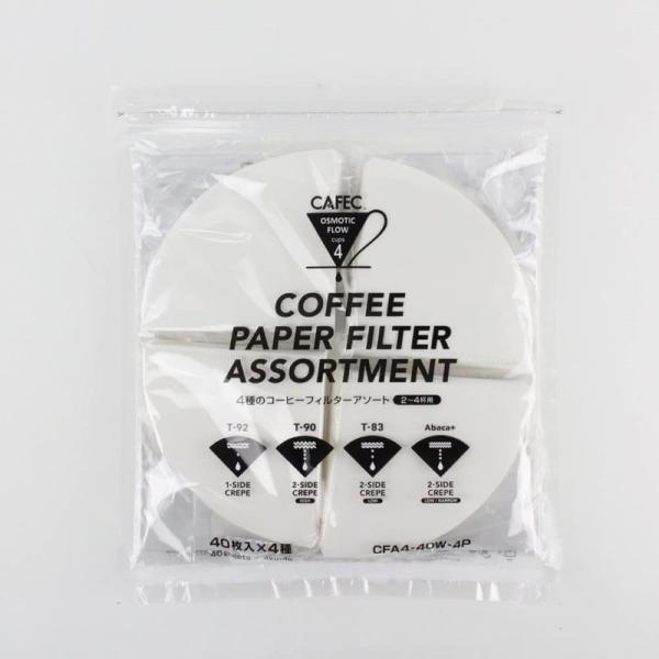 三洋産業 CAFEC+4種のコーヒーフィルターアソート CFA4-40W-4P2~4杯用