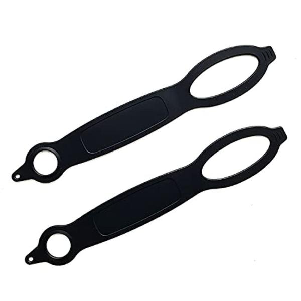 ボトル用ハンドストラップ ブラック 2本セット 軽量シリコン製 長さ25cm ペットボトル/ドリンク...