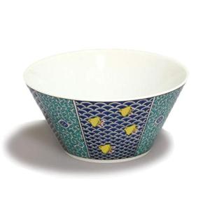 九谷焼 青郊窯5.3号フリーボウル（丼 ラーメン鉢）千鳥 SK-362 磁器｜nature-stores