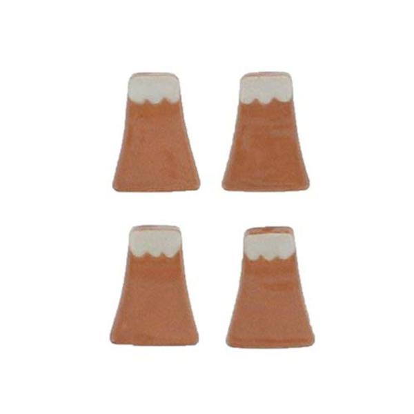テーブルウェアイースト 箸置き4個セット 富士山 赤 3.9cm