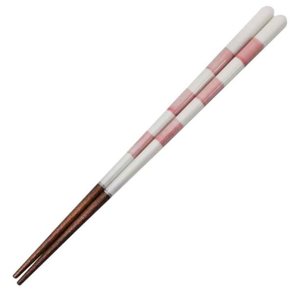 イシダ 食器洗浄機対応キッズ箸 ネオン 18cm ピンク 17570 すべり止め付