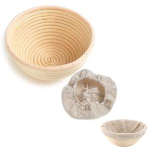 発酵かご 丸型 籐製醗酵カゴ 発酵かご 布 天然籐 パン作り パンバスケット パン作り道具円形 裏地なし 洗える 製菓道具 調理器具 キッチ｜stonevilleage