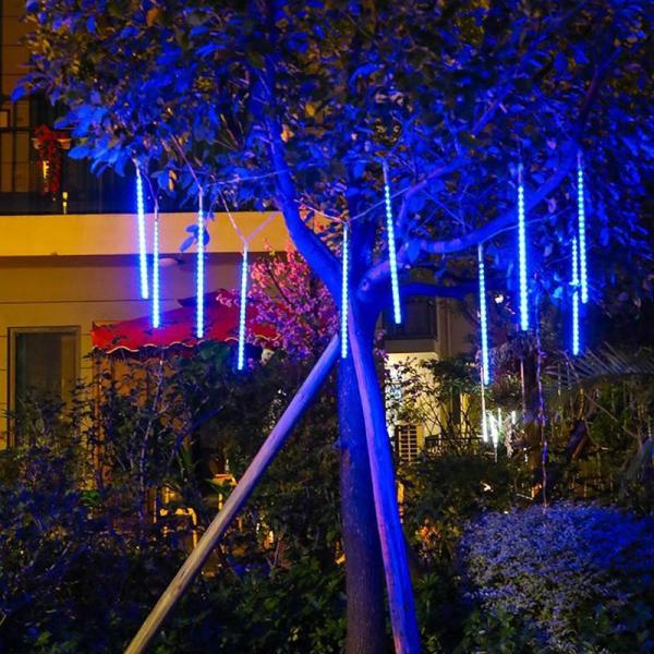 ソーラー流星群レインライト,イルミネーション30cm 10チューブ360LEDs，LEDガーデンライ...